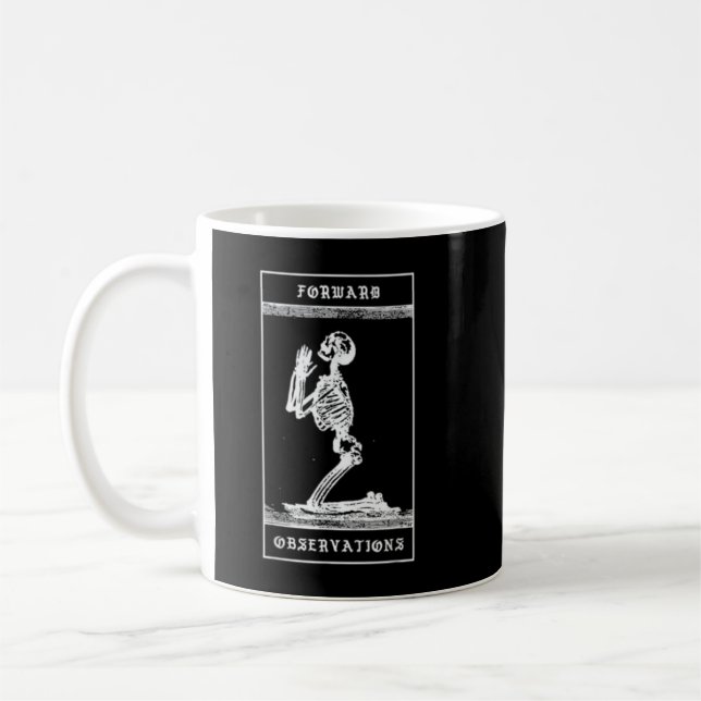 Taza De Café Mens Praying Skeleton grupo de observación avanzad (Izquierda)