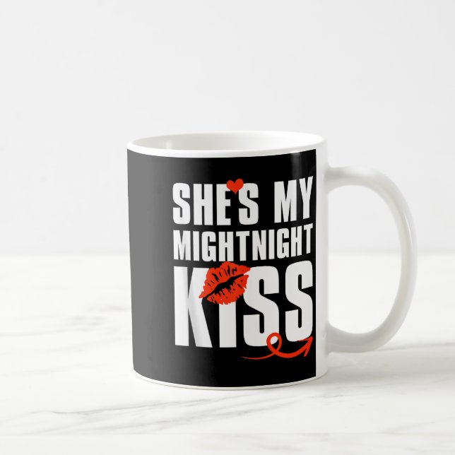 Taza De Café Mens She's My Midnight Kiss Happy New Year Matchin (Derecha)