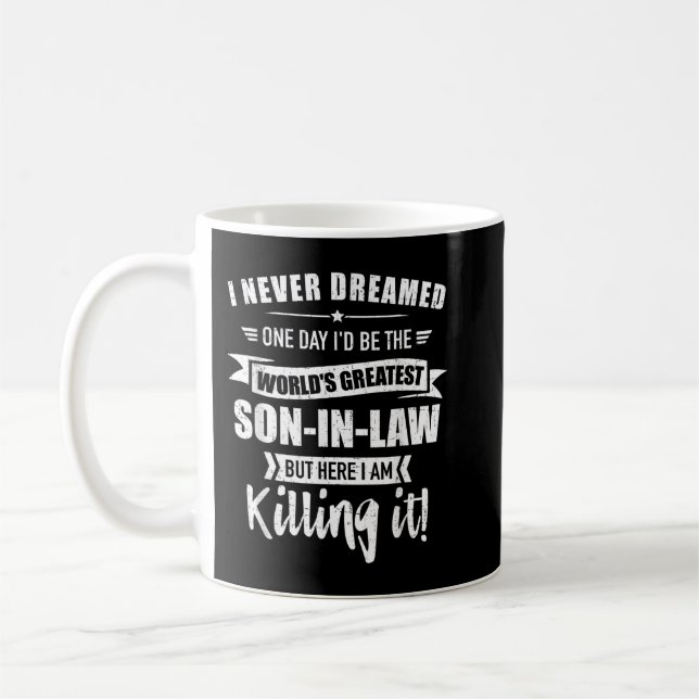 Taza De Café Mens World's soninlaw más grande (Izquierda)