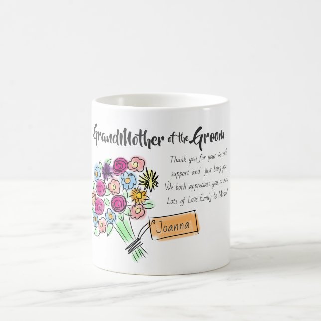 Taza De Café Mensaje de agradecimiento personalizado a GrandMot (Centro)