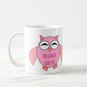 Taza De Café Mensaje de amor lindo Owl Mug