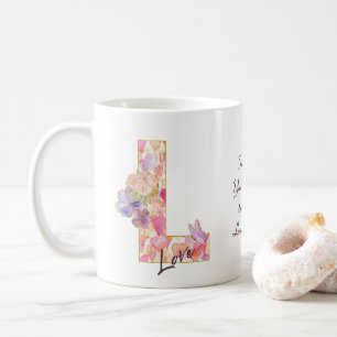 Taza De Café Mensaje de Amor Personalizado Corazón con Patrón d