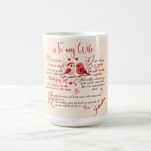Taza De Café Mensaje de amor personalizado para mi esposa Román