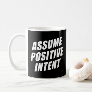 Taza De Café Mensaje de confirmación Mantra Asumir Intención Po