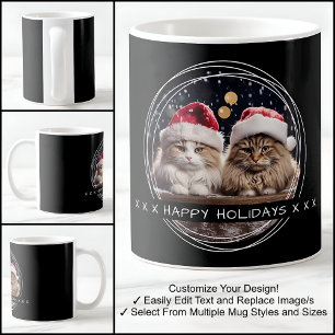 Taza De Café Mensaje de foto de plantilla Keepsake Holidays Bla