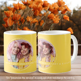 Taza De Café Mensaje de Foto de Plantilla Recuerdo de Amor Amar