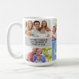 Taza De Café Mensaje de foto personalizado Lo mejor en la famil