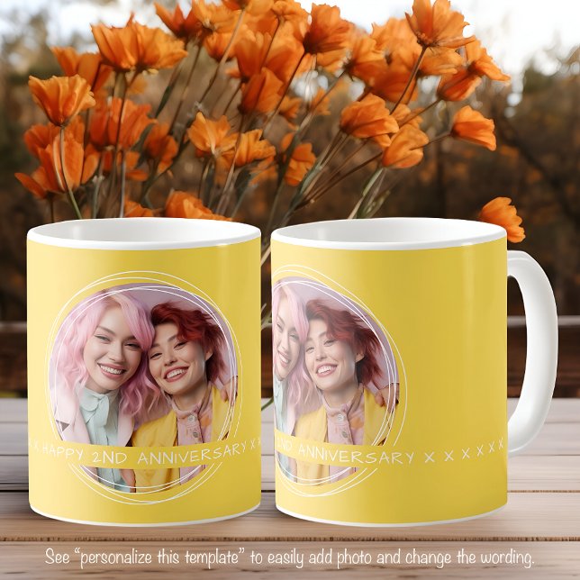 Taza De Café Mensaje de fotografía de plantilla Keepsake Love Y (Subido por el creador)