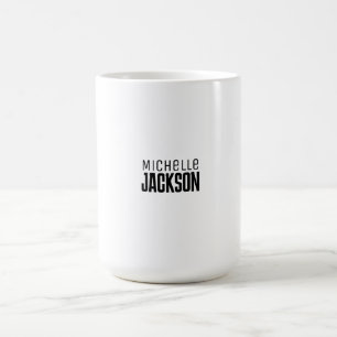 Taza De Café Mensaje de nombre minimalista y sencillo
