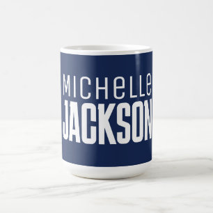 Taza De Café Mensaje de nombre minimalista y sencillo