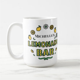 Taza De Café Mensaje de nombre personalizado barra de limonada 
