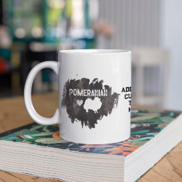 Taza De Café Mensaje de personalizado Mascota Pomerania Perro p