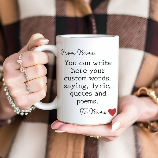 Taza De Café Mensaje de personalizado, regalo para mamá y amigo ( custom message mug, birthday gift mug, graduation gift mug, Mother’s Day mug, gift for mom,)