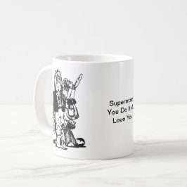 Taza De Café Mensaje de supermamá Personalizado Día de la madre