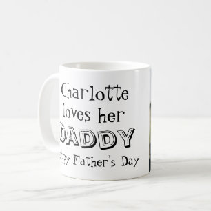 Taza De Café Mensaje del Día del Padre de la foto de la hija