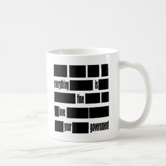 Taza De Café Mensaje del gobierno de Censorsed
