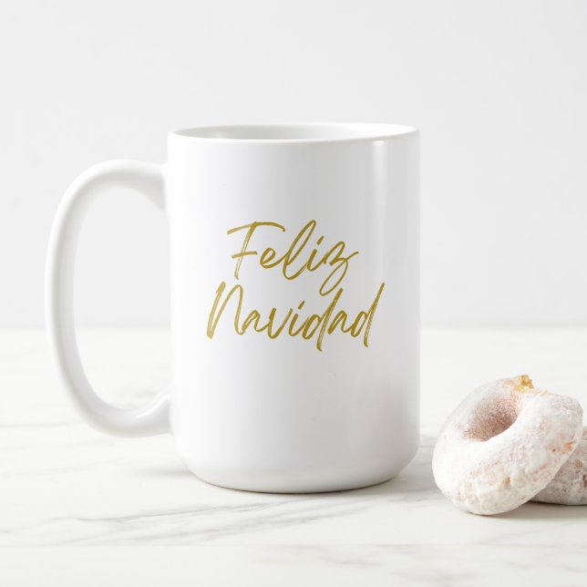 Taza De Café Mensaje Feliz Navidad (Con donut)