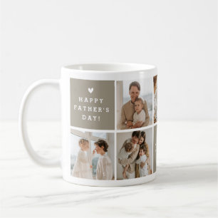 Taza De Café Mensaje 'Mejor Papá del Mundo' Collage Personaliza