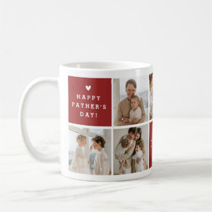 Taza De Café Mensaje 'Mejor Papá del Mundo' Collage Personaliza