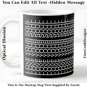 Taza De Café Mensaje Oculto Ama Tu Alma, Cotización Personaliza