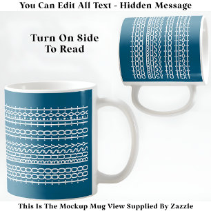 Taza De Café Mensaje Oculto Demasiado Ocupado Para Enviar Mensa