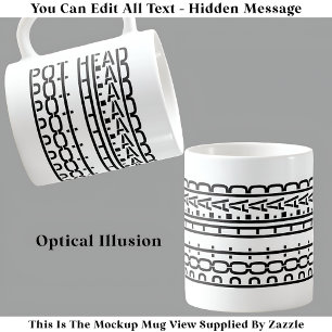 Taza De Café Mensaje oculto Pot Head Coffee Addict 119B Funny
