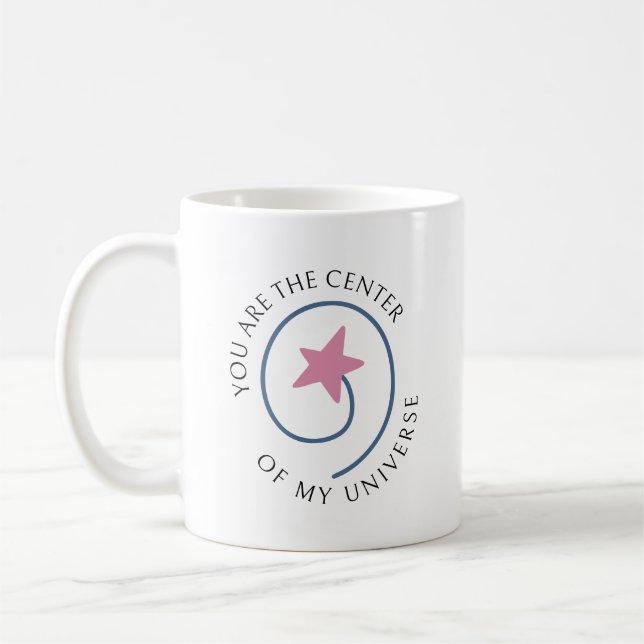 Taza De Café Mensaje romántico regalo de San Valentín Minimalis (Izquierda)