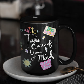 Taza De Café Mental Health Self Care Affirmation Tumbler – Posi