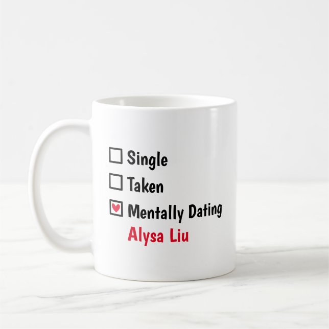 Taza De Café Mentally Dating  Alysa Liu Customize Status (Izquierda)