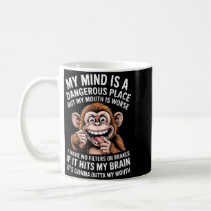 Taza De Café Mente Divertida Es Un Lugar Peligroso Filtro Sarcá