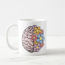 Taza De Café Mente Floral Cerebro
