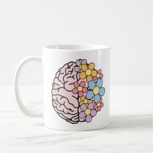 Taza De Café Mente Floral Cerebro