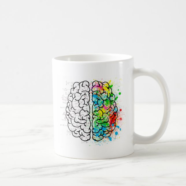 Taza De Café mente mental psicología ideas corazones (Derecha)