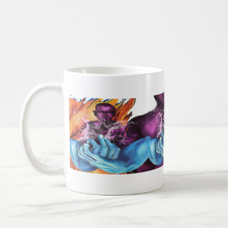 Taza De Café Mente tranquila manos azules