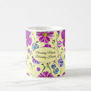 Taza De Café Mentes en Flor, Corazones en Flor