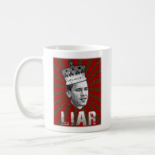 Taza De Café Mentiroso de Obama (Izquierda)