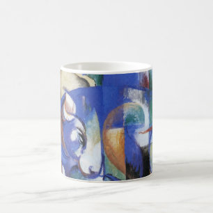 Taza De Café Mentiroso toro de Franz Marc, arte de cubismo vint