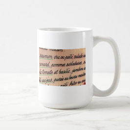 Taza De Café Menú francés