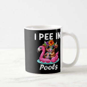Taza De Café Meo en Piscinas Tierras Altas Vaca Chistes Diverti