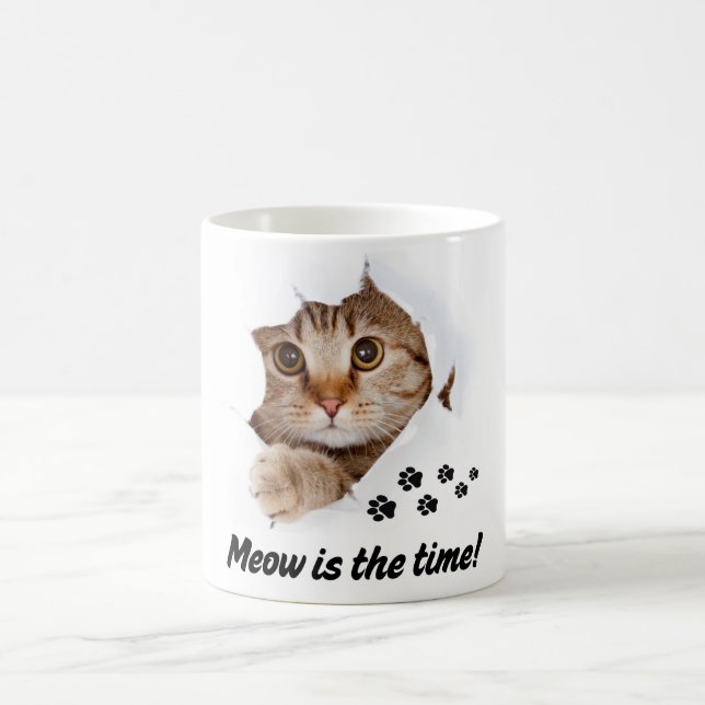 Taza De Café Meow Is the Time - Cuate Cat (Centro)