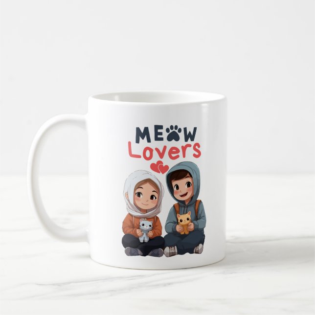 Taza De Café Meow lovers (Izquierda)