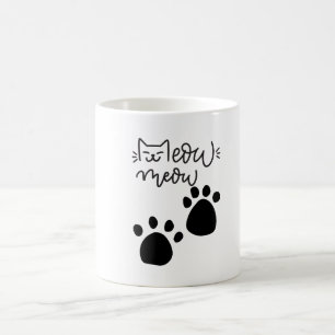 TAZA DE CAFÉ MEOW MEOW LOS AMANTES DEL CAT DISEÑAN