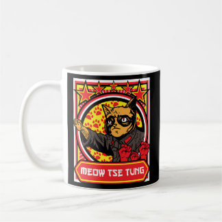 Taza De Café Meow Tse Tung Chinese Mao Zedong Presidente Kitten