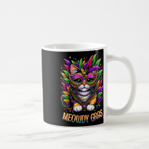 Taza De Café Meowdy Gras Cat Kitten Masquerade Mardi Gras
