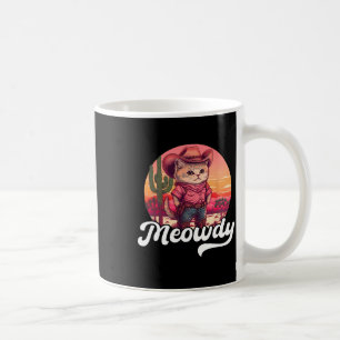Taza De Café Meowdy Texas Cat Meme Country Music Cowgirl Cute