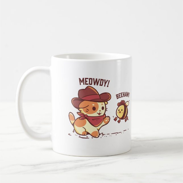 Taza De Café Meowdy y Beehaw (Izquierda)