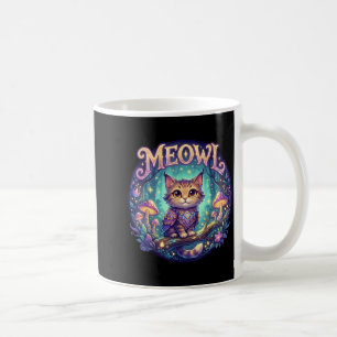 Taza De Café Meowl Gato Búho Meme Rotura Cerebral Niños Tontos 