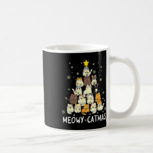 Taza De Café Meowy Catmas Cat Árbol de Navidad Chicas Boys Fu