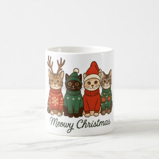 Taza De Café Meowy Christmas Cozy Cat Mug