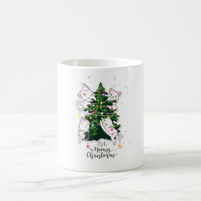Taza De Café Meowy Navidades Cats Coffee Mug (Centro)